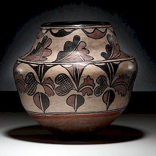 San Ildefonso Polychrome Pottery Jar  
