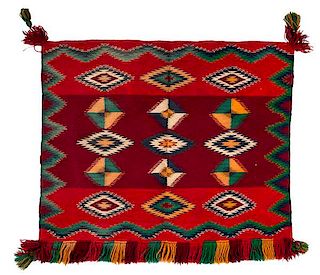 Navajo Germantown Sunday Saddle Blanket / Rug 