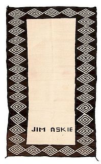 Navajo Double Saddle Blanket/ Rug 