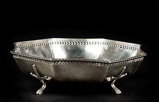 Antique Made for Tiffany & Co Footed Low Sterling Silver Bowl