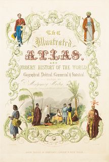 Tallis's Illustrated Atlas Title Page. 1851, First printing, Framed