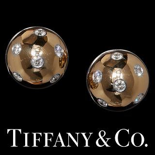 TIFFANY & CO, PAIR OF DIAMOND ETOILLE BALL EARRINGS