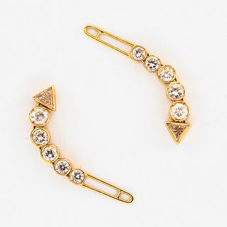 18kt Gold and Diamond Drops