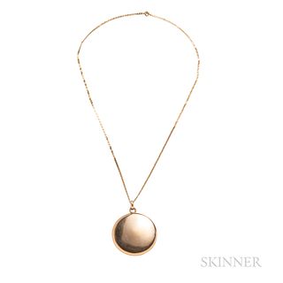 14kt Gold Locket and Chain