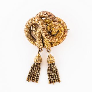 Victorian Gold Knot Brooch