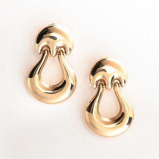 14kt Gold Doorknocker Earrings