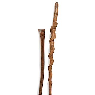 Northeastern Carved Wood Canes From the Collection of Jim Ritchie (1938 - 2015), Toledo, Ohio 