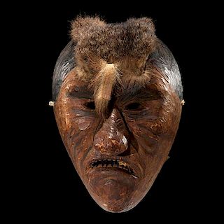 Cherokee Carved Wood Mask From the Collection of Jim Ritchie (1938 - 2015), Toledo, Ohio 