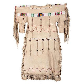 Cheyenne Girl's Beaded Hide Dress 