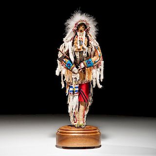 Donna Shakespeare-Cummings (Northern Arapaho, 20th century) Beaded Hide Doll 