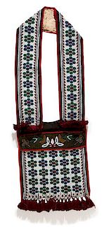 Potawatomi Loom-Beaded Bandolier Bag From the Monroe Killy (1910-2010) Collection 