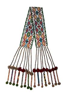 Ho-Chunk [Winnebago] Loom Beaded Sash From a Minnesota Collection 