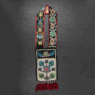 Anishinaabe [Ojibwe] Beaded Bandolier Bag 