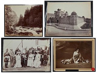 Samuel Bourne (1834-1912) and Others, 4 Images of India