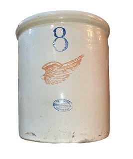 Vintage RED WING Eight Gallon Stoneware Crock 