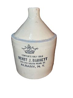 HENRY J. BARNETT Two Gallon Vintage English Whiskey Jug 