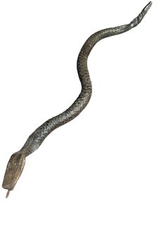 Rare 18th or 19th C. Folk Art Blacksmith Hand Wrought Snake 