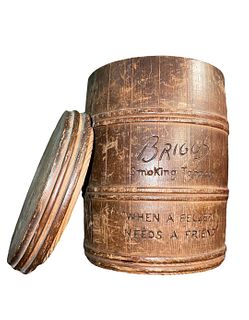Vintage BRIGGS SMOKING TOBACCO Barrel 