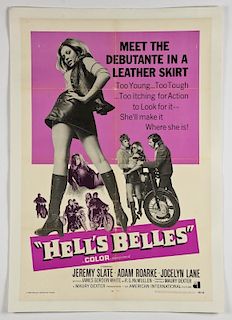 Vintage 1968 Hell's Belles Movie Poster