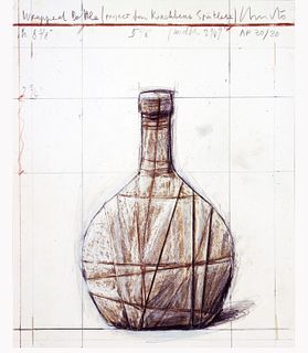 Christo, Wrapped Bottle