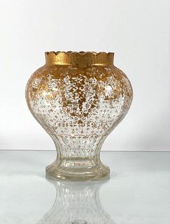 Moser Gilt Enameled Vase
