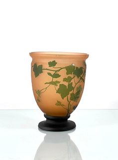 Moser Cameo Glass Vase
