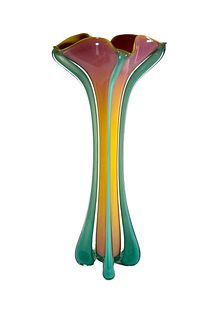 Ed Branson Monumental Art Glass Vase