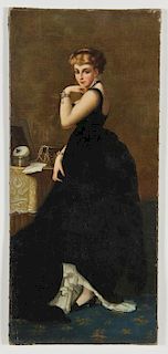 Louis Pisani (18/19th century) Portrait of a Lady