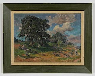 Viggo Pedersen (Danish, 1854-1926) Landscape, 1914