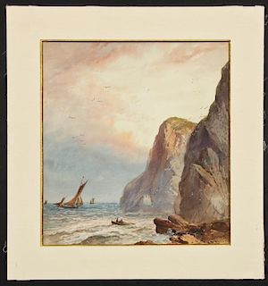 Alfred Thompson Bricher (American, 1837-1908) Watercolor