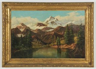 Henry Howard Bagg (American, 1852-1928) "Rock Mountains"