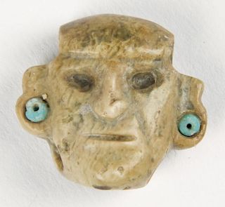 Pre-columbian Jade Mask Pendant
