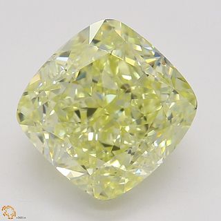 2.38 ct, Natural Fancy Yellow Even Color, VVS2, Cushion cut Diamond (GIA Graded), Appraised Value: $52,800 