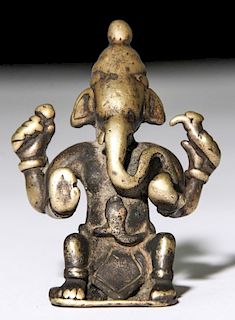 19th C. Bronze Ganesh, Bengal India