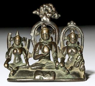 Bronze Buddha/Goddess Trinity, Pala Period (11/12th C)