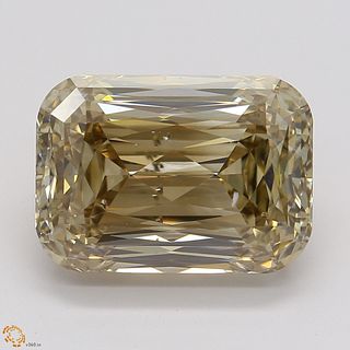 3.17 ct, Natural Fancy Yellowish Brown Even Color, SI1, Emerald cut Diamond (GIA Graded), Appraised Value: $27,800 