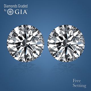 6.01 carat diamond pair Round cut Diamond GIA Graded 1) 3.00 ct, Color E, VS2 2) 3.01 ct, Color F, VS2. Appraised Value: $439,700 