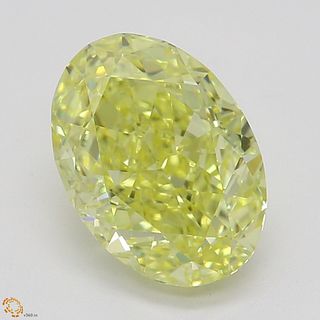 1.26 ct, Natural Fancy Intense Yellow Even Color, VVS1, Oval cut Diamond (GIA Graded), Appraised Value: $39,500 