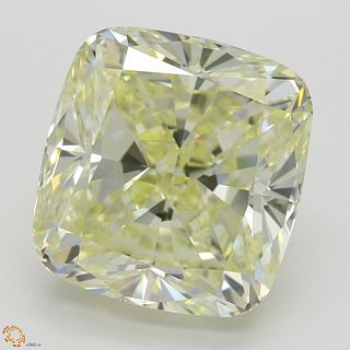 15.01 ct, Natural Fancy Light Yellow Even Color, IF, Cushion cut Diamond (GIA Graded), Appraised Value: $831,400 