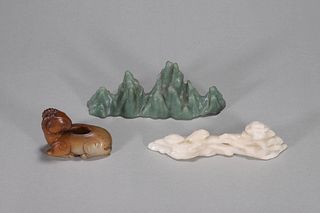 A group of jade study sets