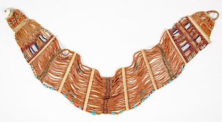 Antique Konyak Naga Glass Bead Belt