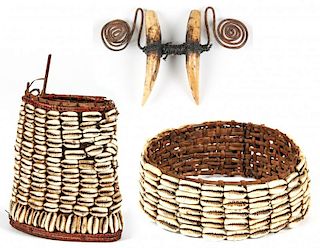 3 Old Konyak Headhunter Artifacts