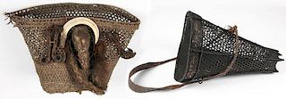 Two Old Naga Headhunter/Transport Baskets