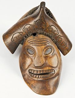 Arunachal Burma Border Bone Mask and Head Piece