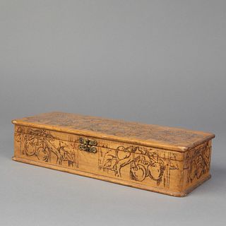 Tramp Art, Lidded Wood Box