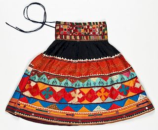 Banjara Embroidered/Applique Skirt, Rajasthan