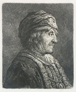 Rembrandt van Rijn (After) - Head in Profile