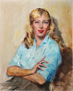 Pal Fried - Portrait of a Blonde Woman