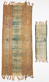 2 Cotton Ikat Panels, Timor/Roti, Early 20th C.