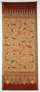 Batik, Java, Early 20th C: 100" x 41" (254 x 104 cm)